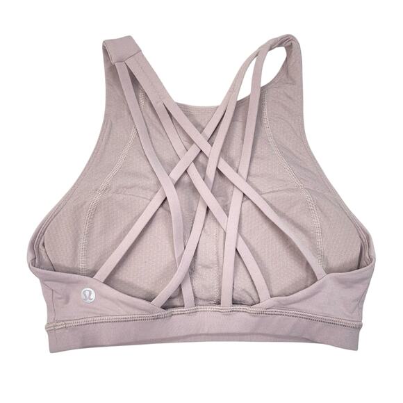 Lululemon Free To Be Serene Heathered Powdered Mauve Sports Bra size 2 - Picture 4 of 7